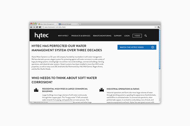 Anthony Hooper Graphic Design - Hytec Water Management Ltd. - Vancouver, BC